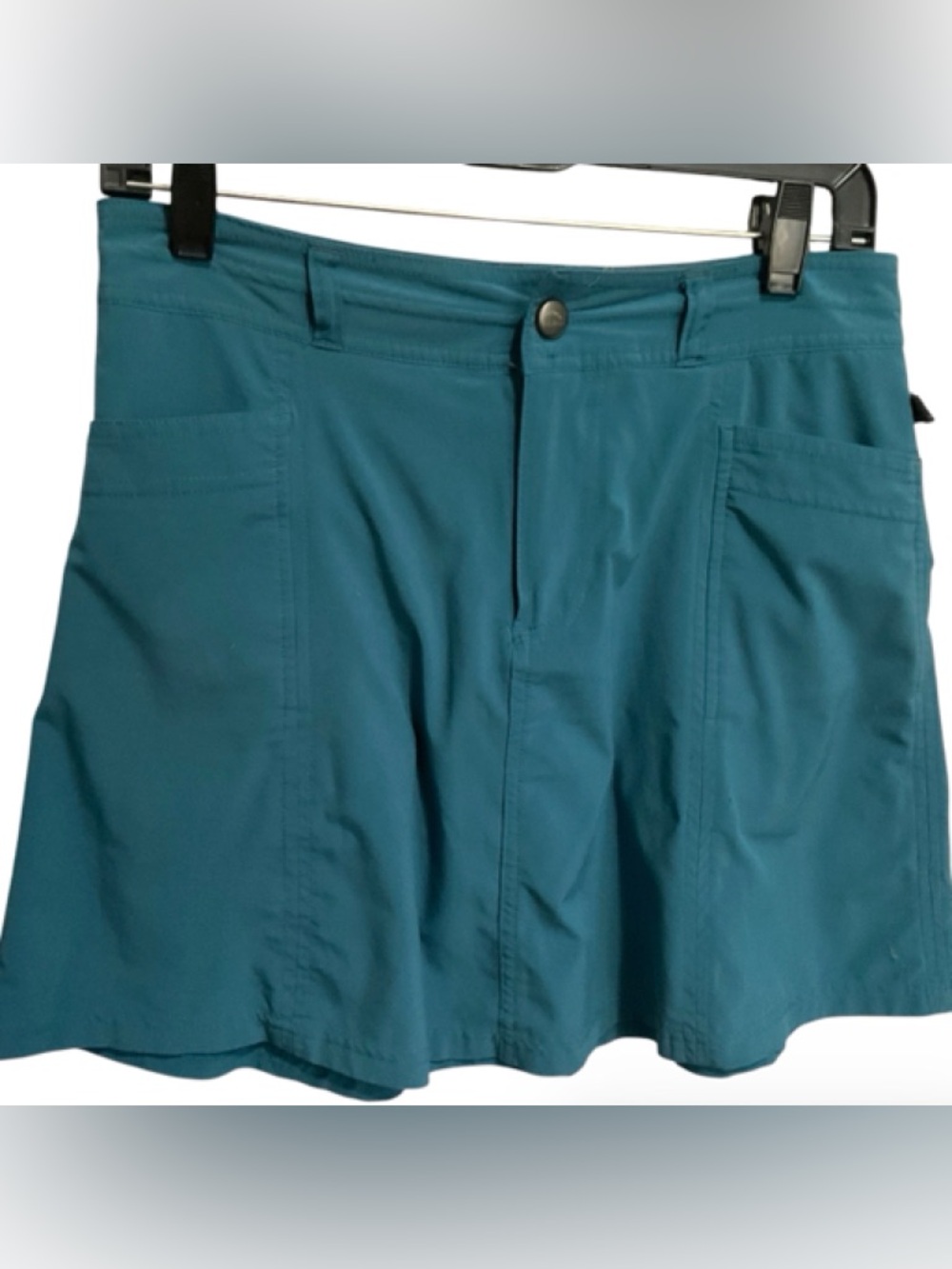 LL Bean Vista Camp Skort Teal Hiking Golf Active Skirt Women's 2 tennis